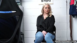 Shoplyfting Mylf Lisey Sweet curses LP officer and adamantly denies the allegations against her! However, upon search stolen items are found on her!