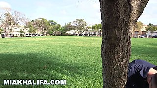 Mia Khalifa - dorky admirer gets his cherry popped by the goat
