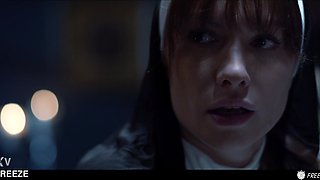 Russian Redhead Nun Used in Freeze Time Fuck - Hot Blasfemy Real Life Doll Sex with Sata Jones