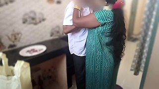 Desi Stepmom Fucked In The Kitchen,i Fucked Her To Surprise While She Is Cooking