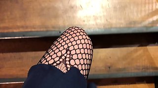 Blonde milf gives blowjobs on horny guys