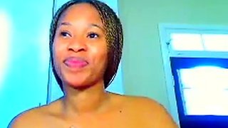Ebony Goddess with Huge Natural Breasts on Webcam