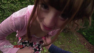 Sultry Asian Anna Anjo Delivers a Steamy Outdoor Blowjob