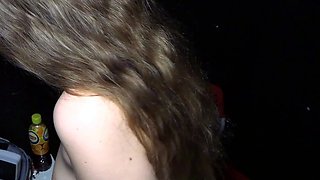 Amateur glory hole bj skank loves cum