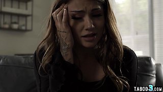 Obeadient babysitter fingering her bum