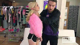 Piper Perri gets destroyed by her daddy's online friend - a sloppy, skinny, rough, and messy facefuck