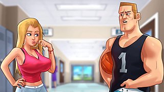 Naughty cartoon escapades with Asian aunty and wild monster action