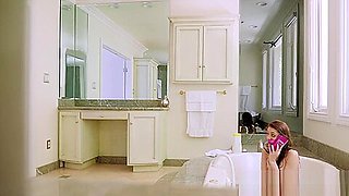 Stepsister gives Step brother a blowjob in bathroom