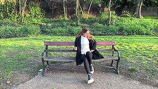 Liz Rainbow Smoking a Flor De Oliva Cigar Outdoors