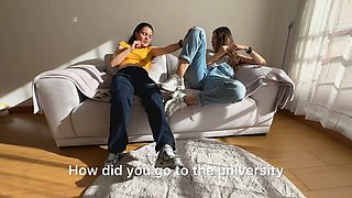 Two Lesbians Have a Strong Smelly Feet Female Wrestling Match