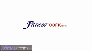 Big Tits cougar gym teacher manages lezzie 3some in bathroom - fitness apartments