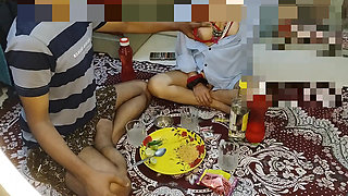 Desi bhabhi enjoy sex with friends drink alcoho