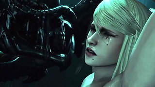 Unknown Planet 9 - Busty Samus Aran gets her pussy tore open by a big alien monster dick