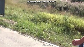 Fuck young girl at the bus stop