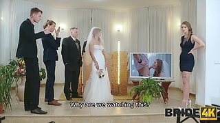 Blonde bride caught cheating during the wedding! - Bride4K