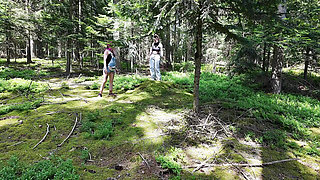 Two alt girls have a picnic in the forest and it goes well