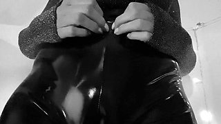 Big pussy and ass trought a latex pants: Big Ass, Solo  Fetish Porn