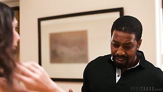 Black dude with a big penis impaled a white doll Aria Sloane