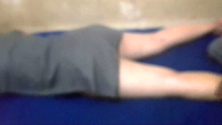 Beautiful woman erotic massage after work