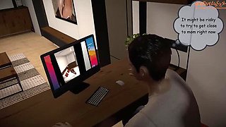 Hot Animated Stepmom Surprise in Shower - 3D Mom Banging Step Son