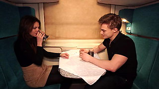 Best Comedy in Porn History! Meeting on the Train Ended Hot Sex.