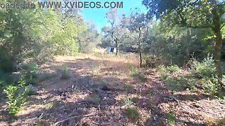 Outdoor Camper Gets Internal Creampie Public Forest