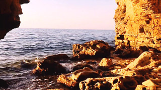 Risky Sex at the Nude Beach and Creampie in Hairy Pussy