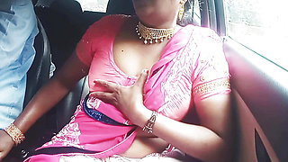 Telugu dirty talks, sex saree aunty fucking auto driver car sex part 3
