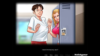 Summertime saga Roxxy bitch fucked inside the locker room