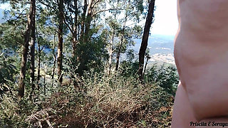 My wife and sister-in-law taking off her clothes in public on the trail! exhibitionism in public!