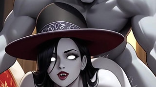 vampires girls get sex with demon (Ai animation)