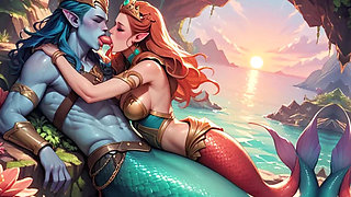 Alien Prince and the Mermaid Queen,Love Across Two Worlds fantasy