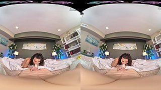 Petite Brunette Teases with Wild VR Passion