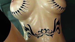 Madruga3d Nymphomaniac Slut Intensely Fucked by Double Monster Black Cocks, Hot Ass Swallowing Cum, Dirty Pussy Drenched in Cum