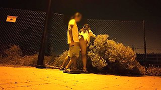 Stranger Seduced a Milf at a Bus Stop. Fucking on the street with someone else's wife