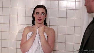 Jodi Taylor -  Hairy Pussy Fucked In Bathroom: Blowjob, Hardcore  Redhead Porn