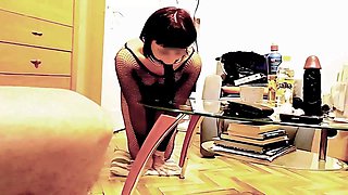 Ring Gag Dildo Deepthroat for Master's Pleasure