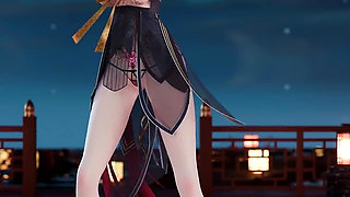 [mmd] 4K Yinyin-bingbing Korean Dance, Lingerie, Erotic Tattoo, Striptease