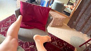 Hot Mom Watches Daddy Shoot His Load on a Mirror, She Happily Licks It up