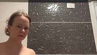 Hot Striptease in the Bathroom