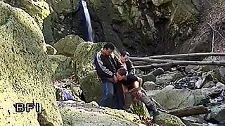 Short Hair Chick Dominated In Threesome