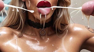 Slut Blonde Hard Sex, Curvy Woman with Big Tits Sucking Big Dick, Slave Woman,bdsm