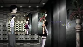Dazzling hentai babe gets served a hard cock from behind