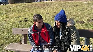 Hot Ebony Girl Fucked Hard in Car by Stranger - Big Natural Tits POV
