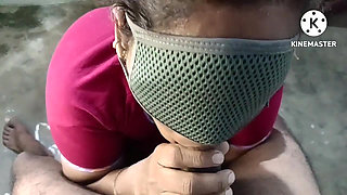 Village wife soking coke