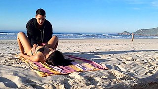 Caught Couple on the Beach