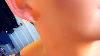 Blonde tight pussy babe solo toy fun in glamour masturbation