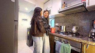 We fuck in leather jackets and finger each other