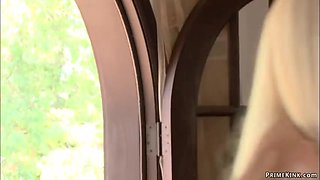 Mailman paying a visit to woman