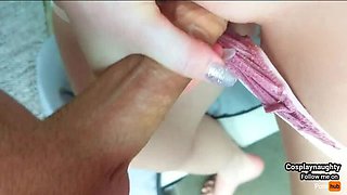 Cumming in my Pink panties and pulled them after playing with my Camel Toe